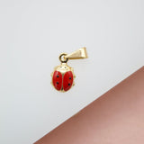 Tiny Dainty 18K Gold Filled LadyBug Charm Pendant