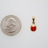 Tiny Dainty 18K Gold Filled LadyBug Charm Pendant