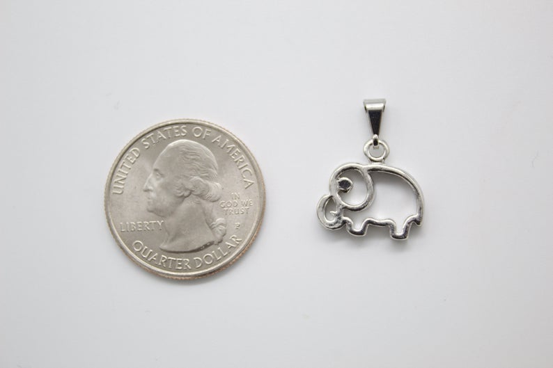 18K Gold Filled Elephant Pendant