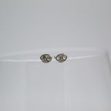 18K Rhodium Filled Astrology Zodiac Sign Stud Earrings