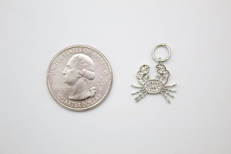 18K Gold Filled Crab Pendant