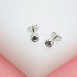 18K Gold Filled Stud Earrings With CZ Cubic Zirconia Stone