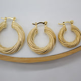 Textured Twisted Lever Back Hoop Earrings (J94)(J98)(J99)