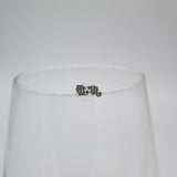 18K Rhodium Filled Astrology Zodiac Sign Stud Earrings