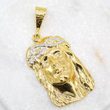 18K Gold Filled Jesus Face Head Pendant