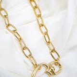 13mm Rounded Paper Clip Link Necklace (F110)