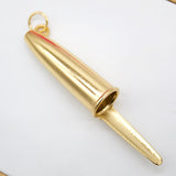 18K Gold Filled Pen Cap Pendant Charm (A9)