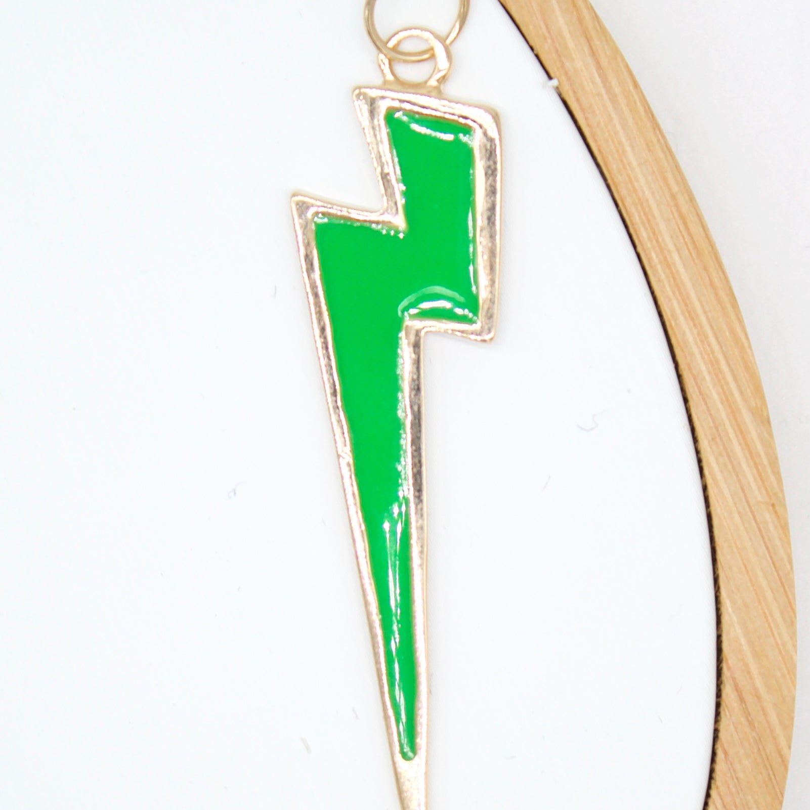 18K Gold Filled Colorful Enamel Lightning Thunder Bolt Pendant (A41)