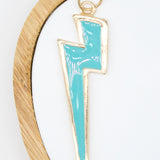 18K Gold Filled Colorful Enamel Lightning Thunder Bolt Pendant (A41)