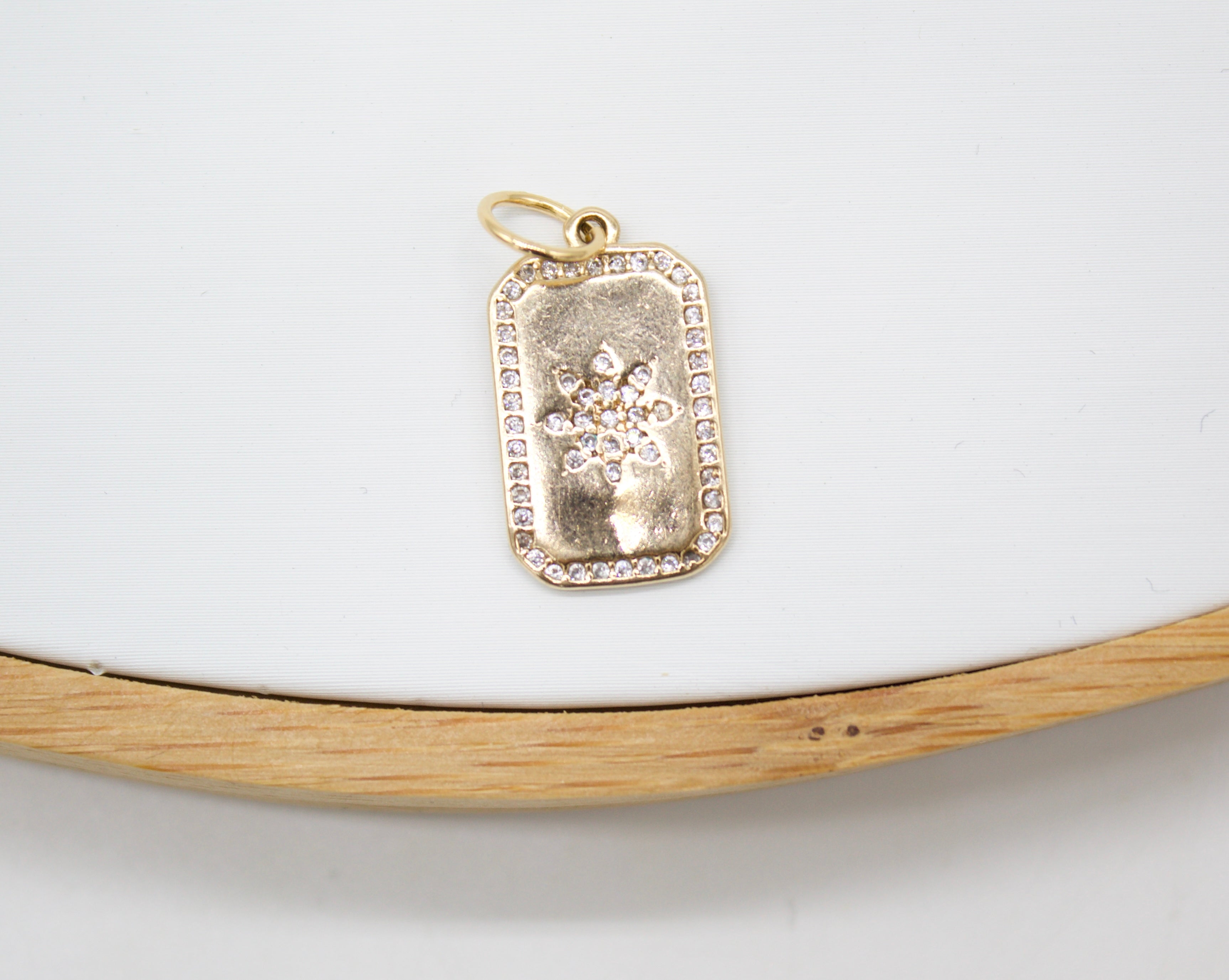 18K Gold Filled Star Tag Plate