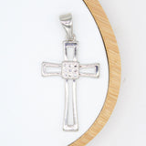 18K Gold Filled Outlined Cross Crucifix With Cz Stones Pendant