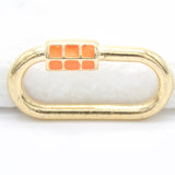 18K Gold Filled Carabiner Lock Pendant Charm Multicolor (A26)