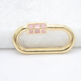 18K Gold Filled Carabiner Lock Pendant Charm Multicolor (A26)