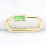 18K Gold Filled Carabiner Lock Pendant Charm Multicolor (A26)