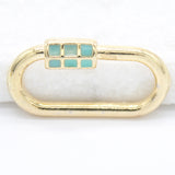 18K Gold Filled Carabiner Lock Pendant Charm Multicolor (A26)