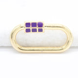 18K Gold Filled Carabiner Lock Pendant Charm Multicolor (A26)