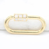 18K Gold Filled Carabiner Lock Pendant Charm Multicolor (A26)