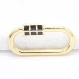 18K Gold Filled Carabiner Lock Pendant Charm Multicolor (A26)