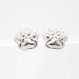 18K Gold Filled Dog Paw Print Stud Earrings (K145A)