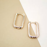 18K Gold Filled CZ Pave Huggies Earrings (L206)
