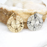 Gold Compass Pendant, Compass Jewelry Gift For Her