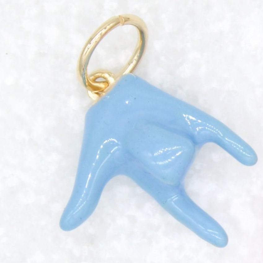 18K Gold Filled Enamel Love Hand Sign Language (A201)