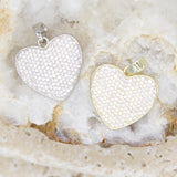 18K Gold Filled Heart Pendant With Micro CZ Cubic Zirconia Stones