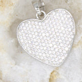 18K Gold Filled Heart Pendant With Micro CZ Cubic Zirconia Stones