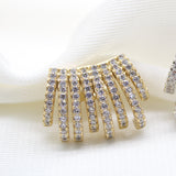 18K Gold Filled Stud Earrings With CZ Stones (L83)