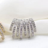 18K Gold Filled Stud Earrings With CZ Stones (L83)