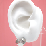 18K Gold Filled Wide Huggies Earrings (L238)
