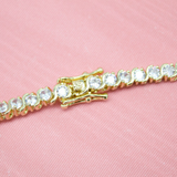 18k Gold Filled Round Clear CZ Tennis Bracelet