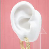 18K Gold Filled Designed Infinite Zirconia Huggies Earring
