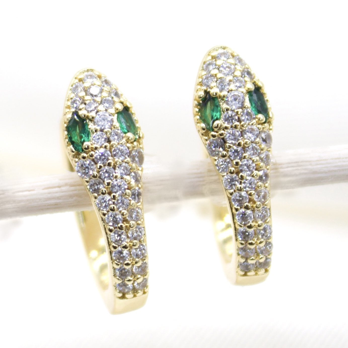 18K Gold Filled Snake Huggies Earrings (L277)