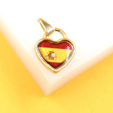 18K Gold Filled Flags Enamel Pendant