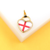 18K Gold Filled Flags Enamel Pendant