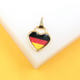 18K Gold Filled Flags Enamel Pendant