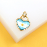 18K Gold Filled Flags Enamel Pendant