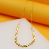 18K Gold Filled 4mm Beaded Chain Necklace