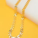 Leaf Chain Sharp Arrow CHEVRON Necklace (G39)