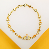 Gold Filled Star Kids Bracelet With Cubic Zirconia Stones