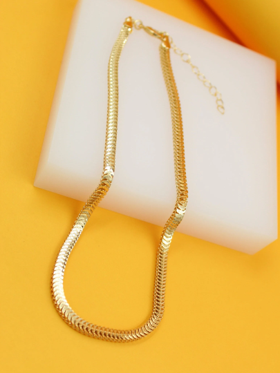 18K Gold Filled Smooth Snake Box Chain (F236B)(I507)