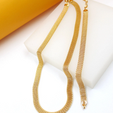 18K Gold Filled Designed Mesh Link Necklace (I467)
