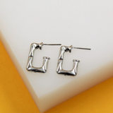 18K Gold Filled Rectangle Hoops Earrings