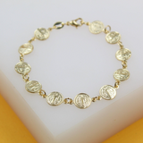 18K Gold | Rhodium Filled Jesus Christ Charms Bracelet