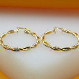 18K Gold Filled Braided Hoops