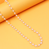 18K Gold Filled White Pearl Beaded Necklace