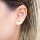 Gold Filled Star Industrial Bar Ear Cuffs (L183)
