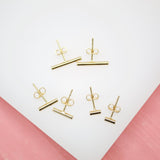 18K Gold Filled Bar Stud Earrings (L44A)(L50-51)