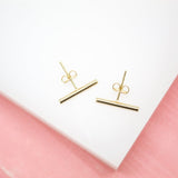 18K Gold Filled Bar Stud Earrings (L44A)(L50-51)